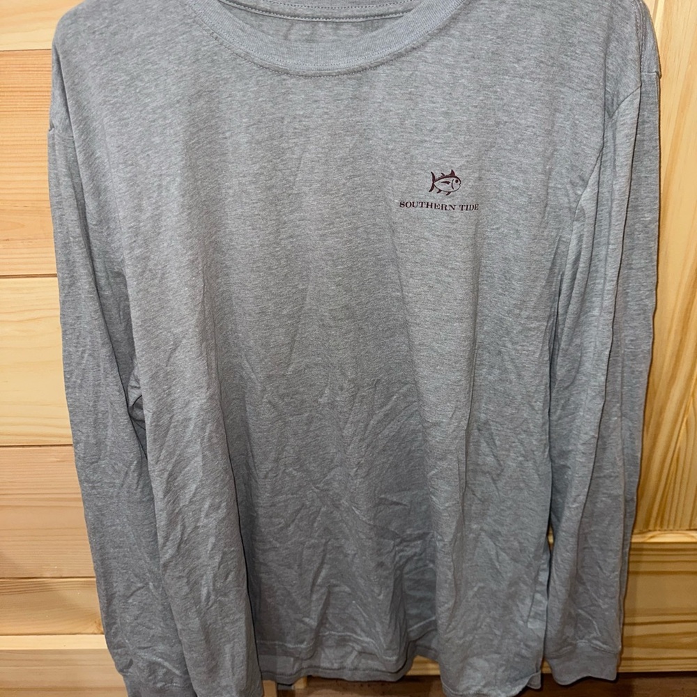 Southern Tide Light Gray Long Sleeve Tee